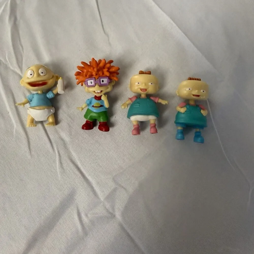2017 Rugrats Nickelodeon Viacom 2” Figure Lot Of 4 Tommy Chucky Phil And Lil